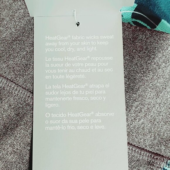 Under Armour Womens HeatGear Compression Leggings XS Gray & Blue Yoga Athletic - Picture 7 of 9